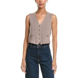 Cinq À Sept Womens  Mykah Cashmere Vest, Brown